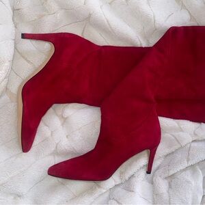 Via Spiga Red Heeled Boots with Stiletto Heel